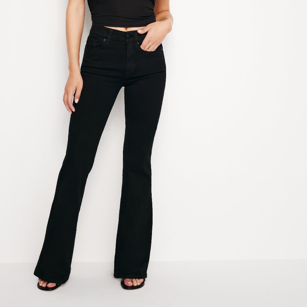 Good American Women's | Good Petite Flare Jeans Black